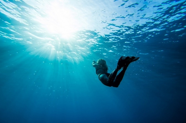 snorkel en el mar